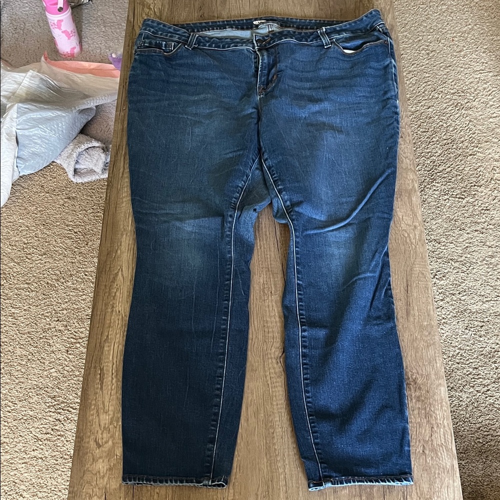 Old Navy Women's Dark Blue Straight Leg Jeans